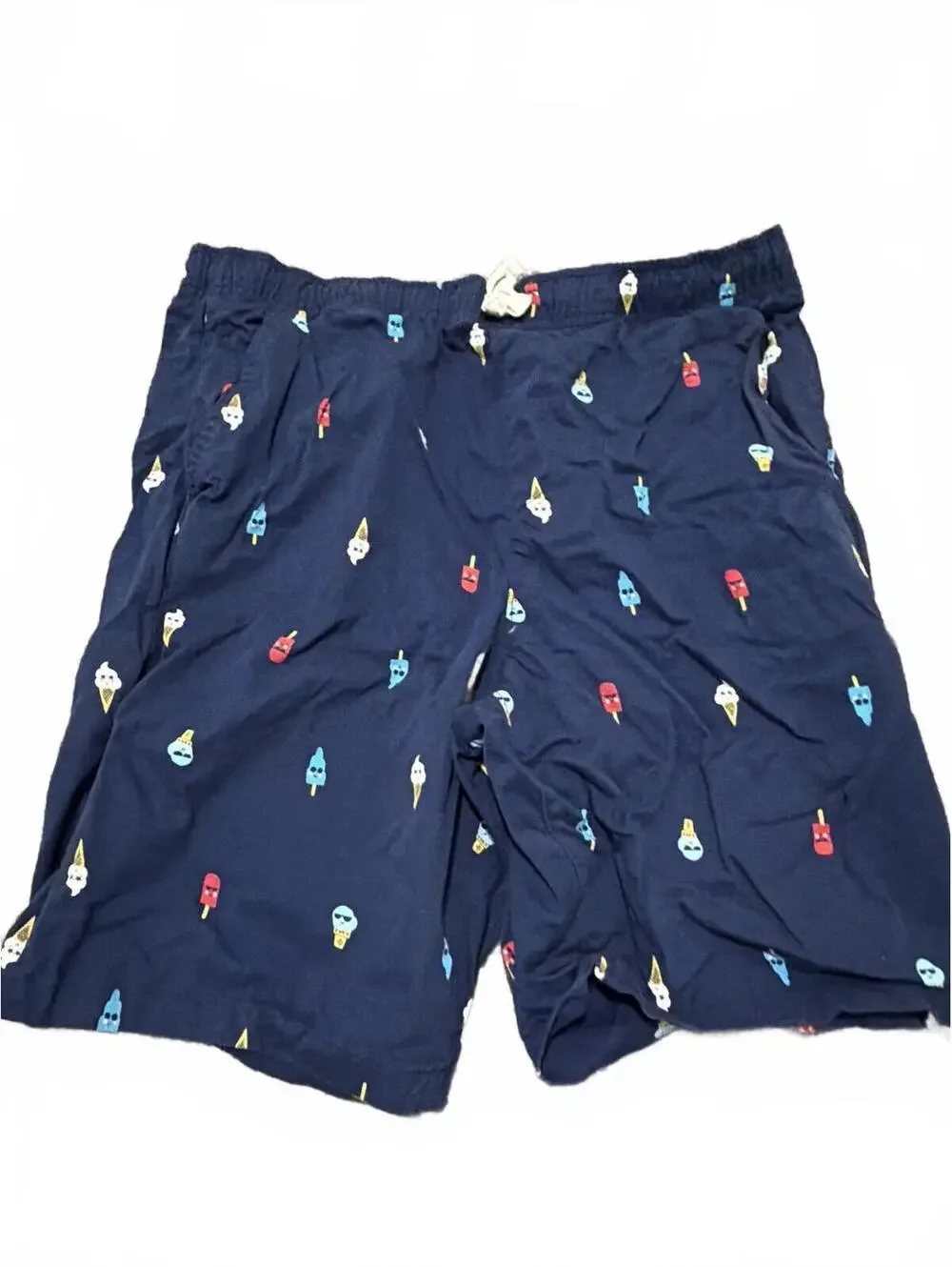 Lands' End Boys Shorts XXL Husky Ice Cream Print